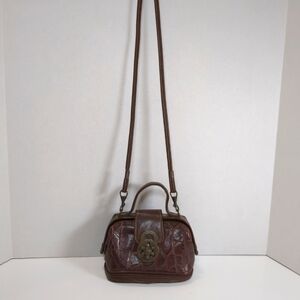 Mini Brown Shoulder/Handbag , Built In Mirror